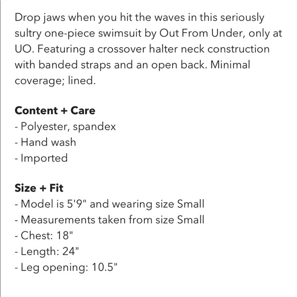 Out From Under Rachel Crossover One-Piece Swimsuit - Picture 6 of 6